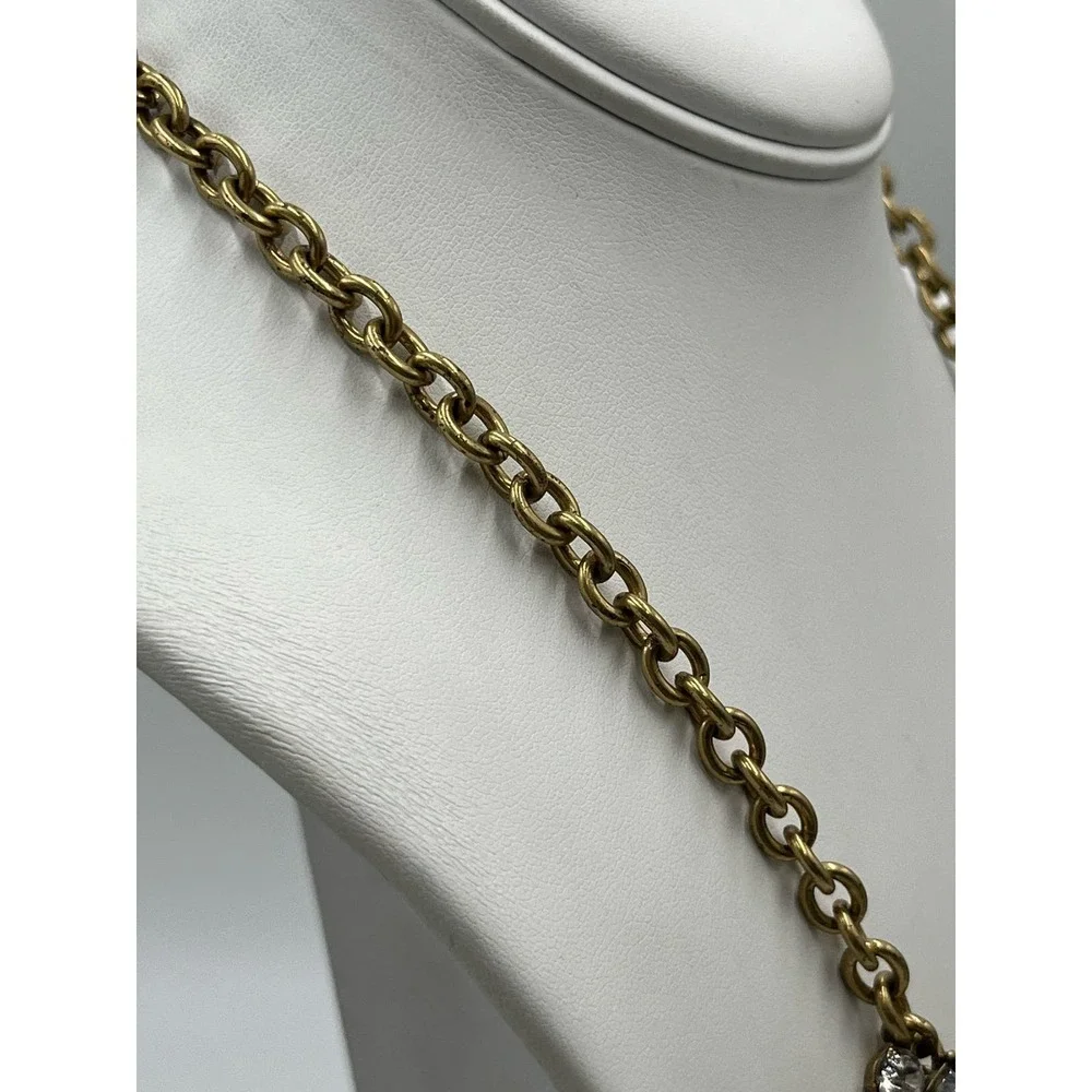 J. Crew Black Gray and Taupe Clear‎ Rhinestone Cluster Statement Necklace